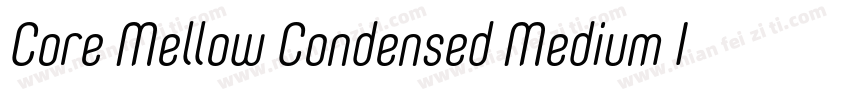 Core Mellow Condensed Medium Italic字体转换